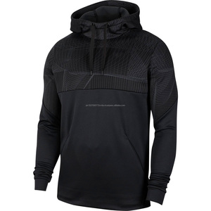 Sweat-shirt à capuche ample pour homme, vêtements d'usine, populaire, personnalisé, épais, 100% coton, noir, en laine - Product Image 4