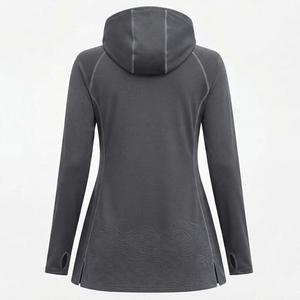 Haut de maillot de bain modeste grande taille pour femme, à manches longues, séchage rapide, en Spandex/Polyester, pour musulmanes portant un hijab - Product Image 2