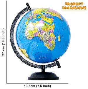 Globo Terráqueo Giratorio de Metal Premium con Detalles Precisos del Mapa y Base Estable para Decoración del Hogar, Escritorio de Oficina o Uso Educativo - Product Image 2