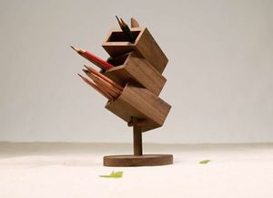 Wooden Pen <b>Storage</b> <b>Container</b> with Natural Finish Executive Wooden Pen Holder for Professional Desks Wooden Workspace Organizer f - Product Image 5