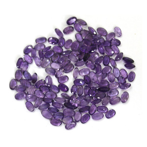 Natural Purple Oval Amethyst Calibrated Faceted Gemstone Natural Aquarius Loose Gemstone For Fine Jewelry Making Indian Supplier - Product Image 5