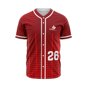 Maillot de baseball unisexe adulte 2026, nouvelle collection, personnalisé, imprimé, à boutons, séchage rapide, 100 % polyester, manches courtes - Product Image 2