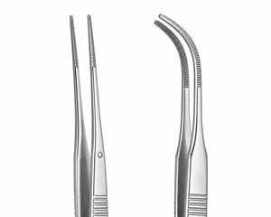 Pinzas de disección Gerald, dentadas, rectas y curvas, de acero inoxidable, 18 cm, instrumento de cirugía cardiovascular, certificado CE - Product Image 2
