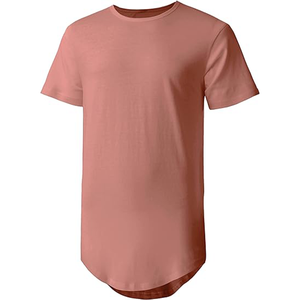 เสื้อยืดทรงเข้ารูปพิเศษสำหรับผู้ชายไซส์ใหญ่และสูง เสื้อผู้ชายไซส์ใหญ่และสูง ผลิตจากวัสดุโพลีเอสเตอร์/คอตตอน ดีไซน์เสื้อทรงยาว - Product Image 2
