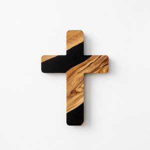 Escultura de Cruz de Madera Minimalista, Diseño Geométrico Abstracto, Decoración para el Hogar, Sala de Estar, Navidad, Estilo Art Deco - Product Image 1