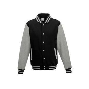 Veste universitaire moderne en polyester, noire, grande taille, pour équipe de baseball, vente en gros OEM, hiver - Product Image 2