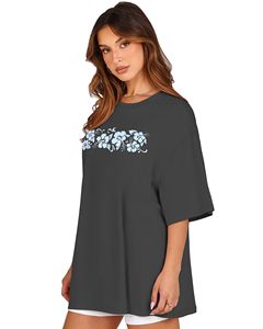 Camisetas de moda para mujer, 100% algodón, estampadas con gráficos DTF, cuello redondo, camisetas de verano, holgadas, de manga corta. - Product Image 3