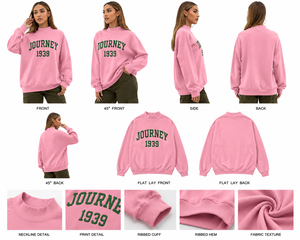 Women Modern Oversized Lined Autumn Knitted Mockneck Casual Winter <b>Top</b> Relaxed Fit Long Breathable Front Soft Sweatshirts - Product Image 6