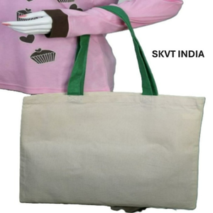 Sac fourre-tout promotionnel en toile 100 % coton de haute qualité pour femme, avec logo personnalisé imprimé, fermeture éclair supérieure et poignées, sac à bandoulière pas cher - Product Image 4