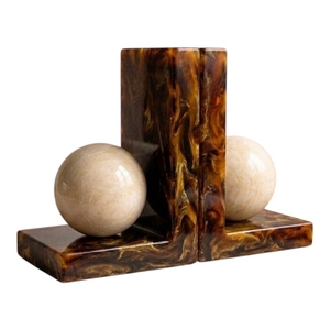 Porte-livres décoratifs en résine personnalisés en forme de L, vente en gros, support de livres décoratif pour décoration de table de luxe - Product Image 4