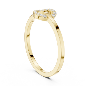 Anillo de Oro Amarillo de Lujo con Nudo Infinito y Pavé, Elegante Anillo Apilable para Promesa de Boda o Aniversario para Mujer, Joyería de Moda - Product Image 2