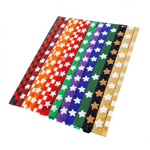 Cinturón de Lentejuelas con Diseño de Estrellas Multicolores, Hecho a Mano, Ajustable, Desmontable, Ligero y Duradero, Correa Cruzada - Product Image 1