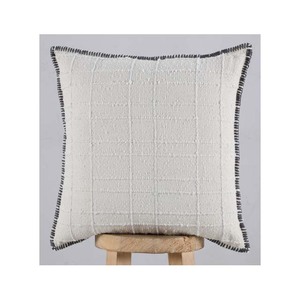 Funda de Cojín Cuadrada de Algodón y Lino, Estilo Tejido Liso, Decorativa para el Hogar - Product Image 3