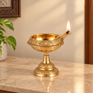 Traditional Decorative Metal Lotus Shape Urli Diya Made up of Brass for Floating Flowers Beautiful Diwali Decorative Bowl Diya - Product Image 2