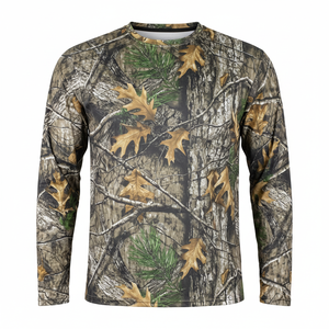 T-shirt de chasse imperméable à manches longues en softshell d'hiver pour l'extérieur, camouflage, séchage rapide - Product Image 3