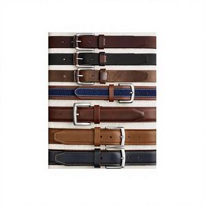 เข็มขัดหนังควายแท้ขายดี พร้อมหัวเข็มขัดรูปหัวกะโหลกสแตนเลส ลายเรียบ น้ำหนักเบา เป็นมิตรกับสิ่งแวดล้อม ดีไซน์ลำลอง - Product Image 2