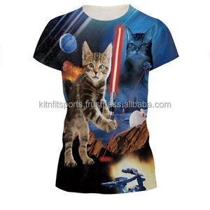 เสื้อยืดพิมพ์ลายแมวแบบซับลิเมชั่น 3 มิติ - Product Image 5