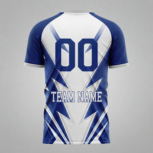 Camiseta de Fútbol para Hombre con Nombre de Equipo y Número Personalizados, Logotipo, Manga Corta de Verano, Ropa Deportiva que Absorbe la Humedad, Servicio OEM - Product Image 2