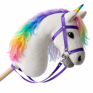 Caballo de juguete de madera hecho a mano con peluche, para montar, juego de simulación, juguete para juego de rol al aire libre - Product Image 3