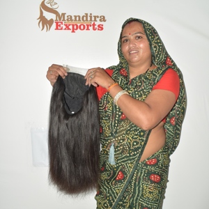 Perruque de cheveux naturels 100% vierges Remy indiens, cheveux humains bruts, lisses, cuticules alignées, noir naturel, non traités, HD - Product Image 5