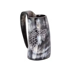 Tazas de cuerno coleccionables valoradas por entusiastas de la vajilla histórica, ideales para exhibir en bares domésticos, decoración rústica, idea de regalo. - Product Image 6