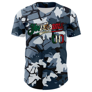 Custom Team Camo Baseball Jersey Full Button Lightweight Breathable Short Sleeve 100% Polyester All Seasons - Product Image 6