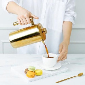 Presse à café BERTILLE Offre Spéciale double paroi cafetière électroplaqué <span class=keywords><strong>or</strong></span> cuivre acier inoxydable presse française cafetière - Product Image 5