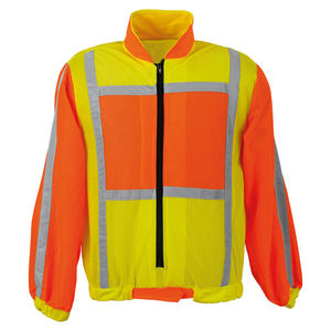 <b>Hi</b> <b>Vis</b> Safety Bomber <b>Jacket</b> Mesh Breathable Reflective Work <b>Jacket</b> <b>Lightweight</b> High Visibility Safety Workwear ANSI Class 2/3 - Product Image 1