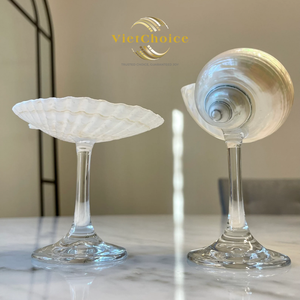 Verre à champagne Vietchoice, coupe à cocktail de luxe faite à la main avec tige en coquillage naturel pour restaurants, centres de villégiature, hôtels, fêtes et expositions - Product Image 5