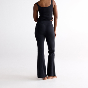 OEM Women's Wide Leg Yoga Pants High Waist Running Fitness Flared Sweatpants Soft & Breathable Fabric Trousers High Quality - Product Image 2