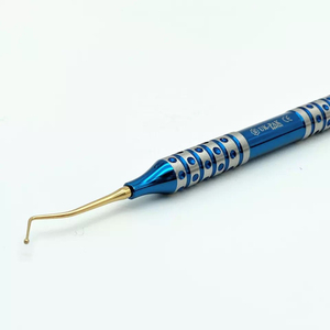 Instrument manuel de haute qualité pour le placement de composite dentaire, en acier inoxydable bleu doré, pour le nettoyage des dents et des bridges osseux - Product Image 5