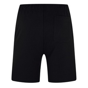 <b>Men</b> <b>Black</b> Shark Face Applique <b>Shorts</b> Elastic Waist Casual Style Character Design Front Logo Knitted Fabric 100% Cotton Anti-UV - Product Image 2