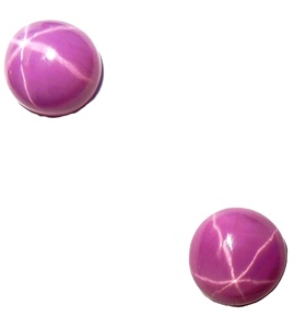 Rubis étoilé rond 10x10 mm 5,5 carats, cabochon poli créé en laboratoire avec effet étoile à 6 branches pour la fabrication de bijoux - Product Image 6