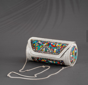 Pochettes pour femmes Coquillage doré 100% sac en pierre naturelle Pochette en mosaïque Sac à main antique pour femmes AU PRIX LE PLUS BAS PAR L'ARTISANAT DE LUXE - Product Image 4