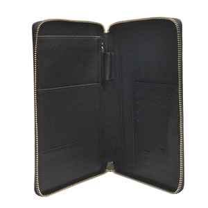 กระเป๋าสตางค์หนังแท้สีดำสำหรับผู้ชาย ดีไซน์หรูหรา ทำมือ ทรงบาง - Product Image 3