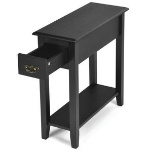 2-Tier Narrow Nightstand/End Bedside <b>Sofa</b> <b>Side</b> <b>Table</b> Living Room Furniture - Product Image 2