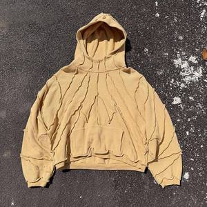Vente en gros de sweats à capuche en molleton de coton lourd pour hommes, 400 g/m², avec options de logo personnalisé et de broderie - Product Image 4