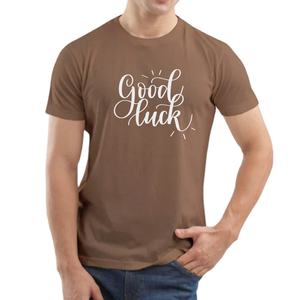 Camiseta de manga corta de algodón de color liso para hombre - Product Image 6