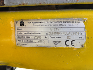 Excavadora de cadenas E215 confiable, modelo 2005, para preparación de sitios de excavación y trabajos de excavación - Product Image 2