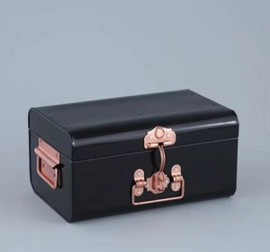 Vintage Metal Travel Trunk Portable <b>Storage</b> <b>Chest</b> Ideal For Clothing Accessories Travel Essentials And Home Organization - Product Image 4