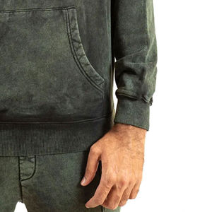 Conjunto de Chándal Vintage de Invierno de Alta Calidad Personalizado, Tallas Grandes, con Efecto Desgastado por el Sol y Lavado Ácido, Sudadera con Capucha y Pantalones de Chándal Unisex de Forro Polar - Product Image 6