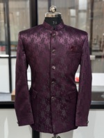 Sherwani Jacquard Pria Tradisional untuk Pesta Pernikahan Musim Dingin, Pakaian Etnik India Pakistan, Harga Grosir
