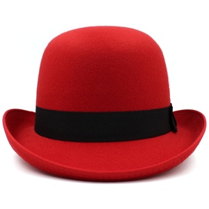 Chapeau melon en cuir bordeaux unisexe style anglais 48-50cm pour l'été et la plage, impression par sublimation et sérigraphie - Product Image 4