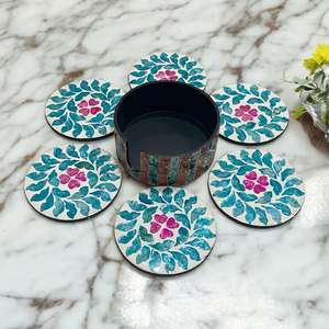 Sous-verre avec support, design classique, ensemble de vaisselle écologique - Product Image 2