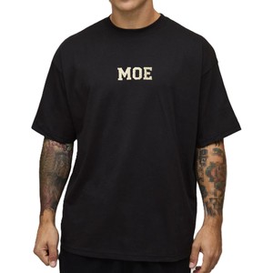 T-shirt pour homme coupe décontractée en tissu épais, style urbain, avec logo brodé texturé, personnalisable, marque privée, vente en gros, streetwear - Product Image 1