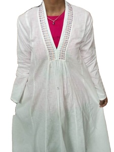 ชุดเดรสยาวผ้าฝ้ายงานทำมือสไตล์อินเดียชุดเดรสปาร์ตี้พิมพ์ลายมีสไตล์สำหรับผู้หญิงชุดเดรสคลุมชายหาด - Product Image 2