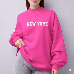 Sudadera de cuello alto personalizable para mujer, de poliéster/algodón, forro polar suave y cálido, corte holgado, diseño frontal, para uso diario. - Product Image 5