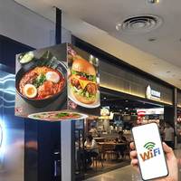 Boîte à lumière LED personnalisée, écran publicitaire 3D en forme de cube, écran LED avec télécommande, boîte à lumière LED pour intérieur/extérieur, entreprise, magasin