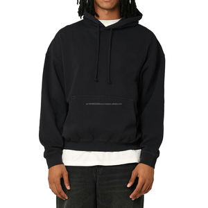 Sweat-shirts à capuche en molleton français streetwear, broderie 3D, sweat-shirts à capuche lourds, logo personnalisé, sweat-shirt pour homme - Product Image 1