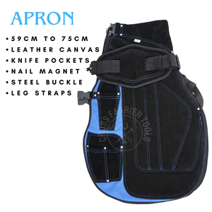 Tablier de fermeur professionnel avec longues jambières, 6 poches pour couteaux, ceinture facile, boucle en acier inoxydable, ouverture rapide, porte-clous magnétique - Product Image 2